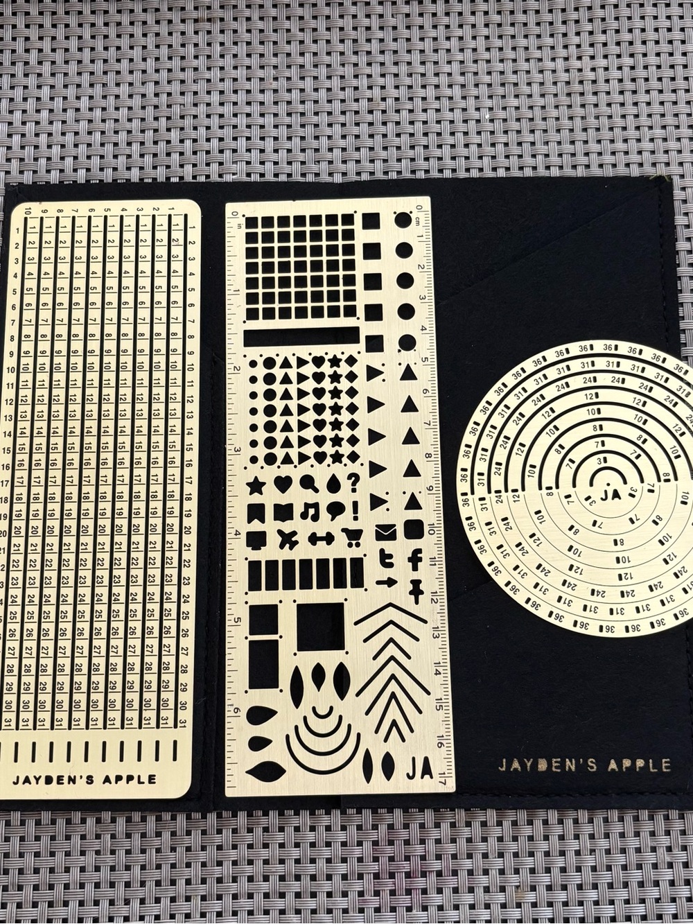 Jayden's Apple Journaling Stencils Set
